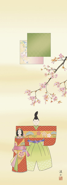 桃の節句　掛け軸