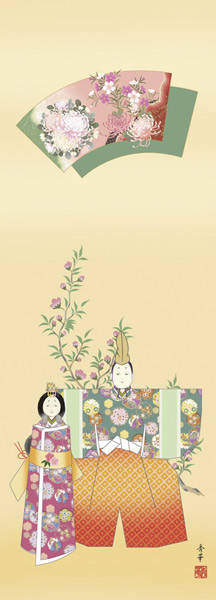 桃の節句　掛け軸