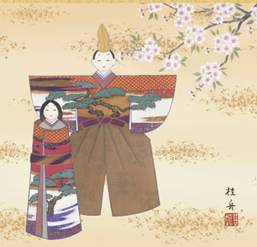 桃の節句　掛け軸