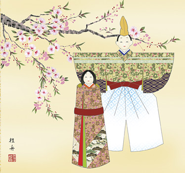 おひな様(お雛様)　掛け軸